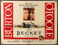 8g494 BECKET 1/2sh 1964 Richard Burton in the title role, Peter O'Toole as the King!