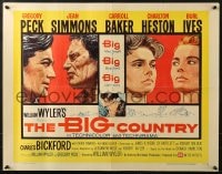 8g509 BIG COUNTRY style B 1/2sh 1958 Gregory Peck, Charlton Heston, William Wyler classic!