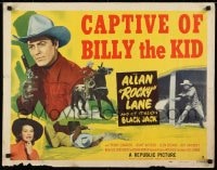 8g547 CAPTIVE OF BILLY THE KID style B 1/2sh 1952 cowboy Rocky Lane & his stallion Black Jack!