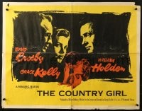 8g569 COUNTRY GIRL style A 1/2sh 1954 Grace Kelly, Bing Crosby, William Holden, by Clifford Odets!