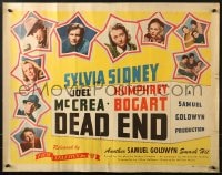 8g582 DEAD END 1/2sh R1944 William Wyler, Sylvia Sidney & third-billed Humphrey Bogart!