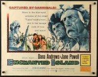 8g616 ENCHANTED ISLAND 1/2sh 1958 Dana Andrews dared to love a cannibal princess Jane Powell!