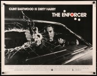 8g617 ENFORCER 1/2sh 1976 Bill Gold image of Eastwood as Dirty Harry with gun through windshield!