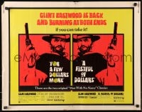 8g636 FISTFUL OF DOLLARS/FOR A FEW DOLLARS MORE 1/2sh 1969 he's back & burning at both ends, rare!
