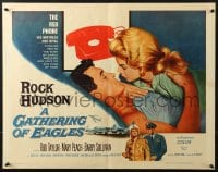 8g652 GATHERING OF EAGLES 1/2sh 1963 romantic close-up of Rock Hudson & sexy Mary Peach!