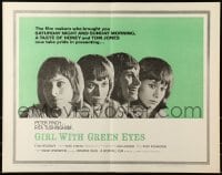 8g659 GIRL WITH GREEN EYES 1/2sh 1964 Peter Finch, four great images of pretty Rita Tushingham!