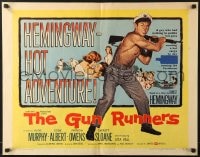 8g670 GUN RUNNERS 1/2sh 1958 Audie Murphy, directed by Don Siegel, written by Ernest Hemingway!