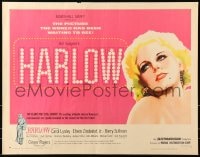 8g678 HARLOW 1/2sh 1965 great artwork of Carol Lynley as The Blonde Bombshell!