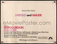 8g679 HAROLD & MAUDE 1/2sh 1971 Ruth Gordon, Bud Cort is equipped to deal w/life!