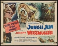 8g719 JUNGLE JIM style B 1/2sh 1948 Johnny Weissmuller in the title role, sexy Virginia Grey!