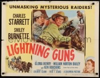 8g749 LIGHTNING GUNS 1/2sh 1950 art of Charles Starrett as the Durango Kid with Smiley Burnette!
