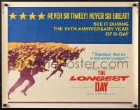 8g759 LONGEST DAY 1/2sh R1969 Zanuck's World War II D-Day movie with 42 international stars!