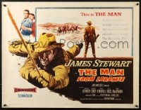 8g776 MAN FROM LARAMIE style A 1/2sh 1955 different art of James Stewart, directed by Anthony Mann!