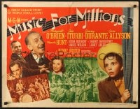 8g798 MUSIC FOR MILLIONS style A 1/2sh 1945 Margaret O'Brien, Jimmy Durante, Jose Iturbi