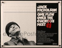 8g817 ONE FLEW OVER THE CUCKOO'S NEST 1/2sh 1975 great c/u of Jack Nicholson, Milos Forman classic!