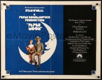 8g825 PAPER MOON int'l 1/2sh 1973 great image of smoking Tatum O'Neal with dad Ryan O'Neal!