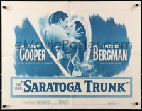 8g870 SARATOGA TRUNK 1/2sh R1954 c/u of Gary Cooper about to kiss Ingrid Bergman, by Edna Ferber!