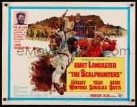 8g878 SCALPHUNTERS 1/2sh 1968 great art of Burt Lancaster & Ossie Davis fighting in mud!
