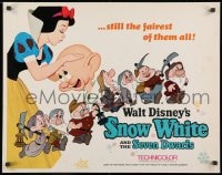 8g895 SNOW WHITE & THE SEVEN DWARFS 1/2sh R1967 Walt Disney animated cartoon fantasy classic!