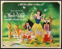 8g896 SNOW WHITE & THE SEVEN DWARFS 1/2sh R1983 Walt Disney cartoon fantasy classic!