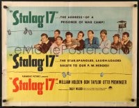 8g910 STALAG 17 style B 1/2sh 1953 different image of Holden & POWs whistling by barbed wire!
