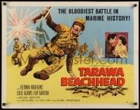 8g927 TARAWA BEACHHEAD style B 1/2sh 1958 Kerwin Mathews battles for inches of Hell in WWII!
