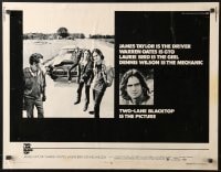8g956 TWO-LANE BLACKTOP 1/2sh 1971 James Taylor is the driver, Warren Oates is GTO, Laurie Bird!