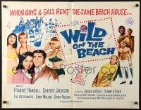 8g988 WILD ON THE BEACH 1/2sh 1965 Frankie Randall, Sherry Jackson, Sonny & Cher, teen rock & roll!