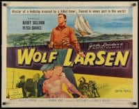 8g994 WOLF LARSEN style A 1/2sh 1958 Barry Sullivan stars as the sadistic captain created by Jack London!