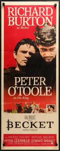 8g027 BECKET insert 1964 Richard Burton in the title role, Peter O'Toole as the King!