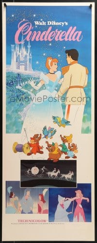 8g063 CINDERELLA insert R1981 Disney's classic musical cartoon, the greatest love story ever told!
