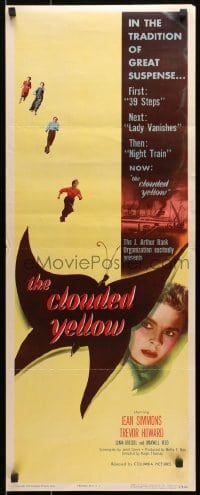 8g067 CLOUDED YELLOW insert 1951 Ralph Thomas, Jean Simmons close up and running, Trevor Howard!