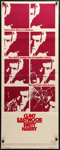 8g096 DIRTY HARRY insert 1971 great images of Clint Eastwood in Don Siegel crime classic!