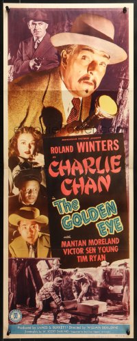8g139 GOLDEN EYE insert 1948 Victor Sen Young, Mantan Moreland, Roland Winters as Charlie Chan!