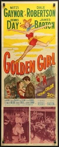 8g140 GOLDEN GIRL insert 1951 art of sexy Mitzi Gaynor, Dale Robertson & Dennis Day!