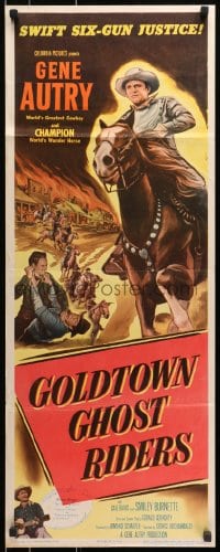 8g142 GOLDTOWN GHOST RIDERS insert 1953 Gene Autry's the judge, and Champion's the jury!