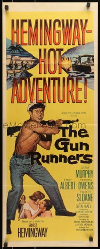 8g147 GUN RUNNERS insert 1958 Audie Murphy, directed by Don Siegel, written by Ernest Hemingway!
