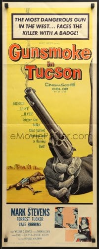 8g150 GUNSMOKE IN TUCSON insert 1958 most dangerous gun in the West faces the killer with a badge!