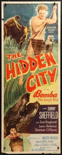 8g161 HIDDEN CITY insert 1950 great images of Johnny Sheffield as Bomba the Jungle Boy!