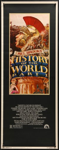 8g164 HISTORY OF THE WORLD PART I insert 1981 artwork of gladiator Mel Brooks by John Alvin!