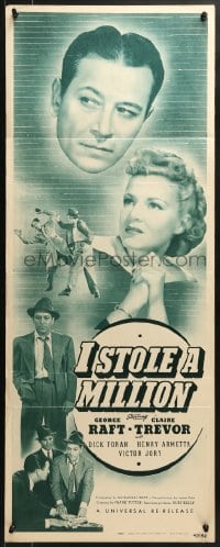 8g178 I STOLE A MILLION insert R1947 images of George Raft & pretty Claire Trevor!