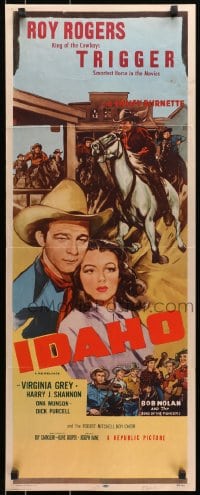 8g179 IDAHO insert R1955 Roy Rogers, King of the Cowboys & Trigger, Smiley Burnette
