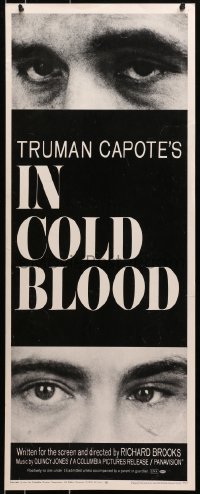 8g185 IN COLD BLOOD insert 1968 Richard Brooks directed, Robert Blake, Scott Wilson, Truman Capote!