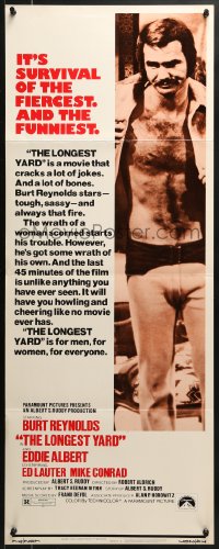 8g228 LONGEST YARD insert 1974 Robert Aldrich prison football sports comedy, Burt Reynolds!