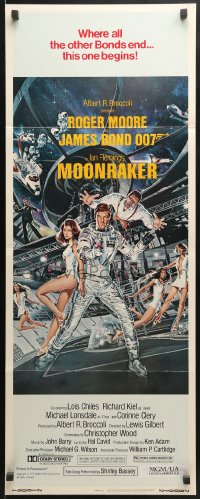 8g256 MOONRAKER insert 1979 art of Moore as James Bond & sexy Lois Chiles by Goozee!