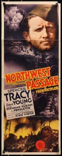 8g267 NORTHWEST PASSAGE insert 1940 Spencer Tracy, Robert Young, Ruth Hussey, Kenneth Roberts book!