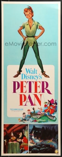 8g278 PETER PAN insert R1976 Walt Disney animated cartoon fantasy classic, great full-length art!