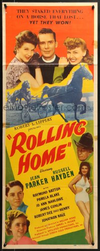 8g305 ROLLING HOME insert 1947 Jean Parker, Russell Hayden, from the heart of America!