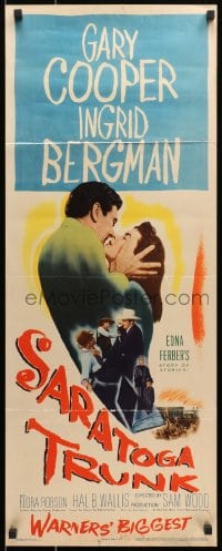 8g315 SARATOGA TRUNK insert 1945 c/u of Gary Cooper about to kiss Ingrid Bergman, by Edna Ferber!