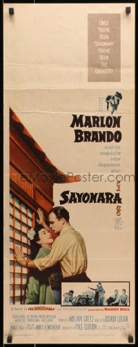 8g317 SAYONARA insert 1957 Japanese Miiko Taka is not allowed to love Marlon Brando but she will!